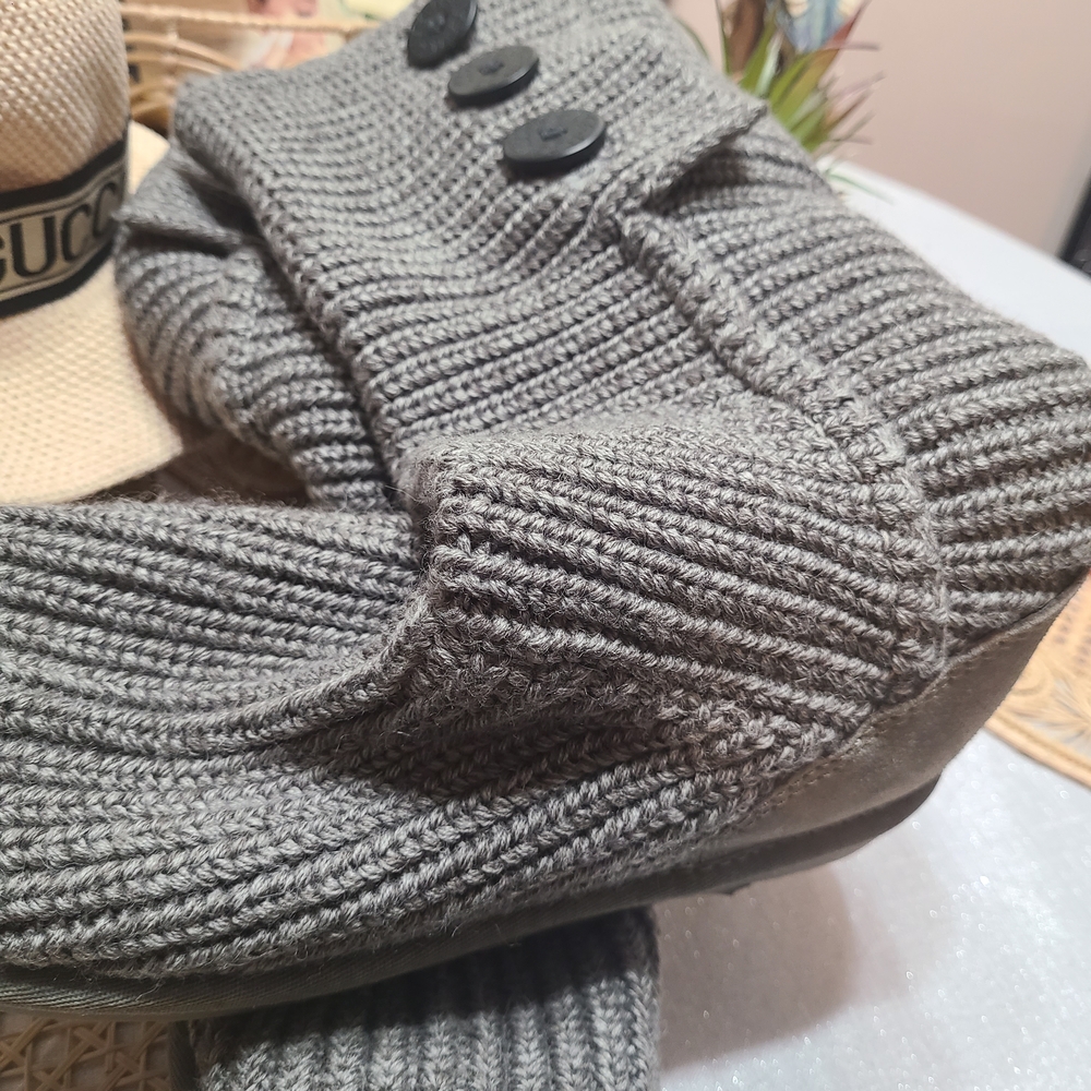 UGG Charcoal Knit Ankle Booties